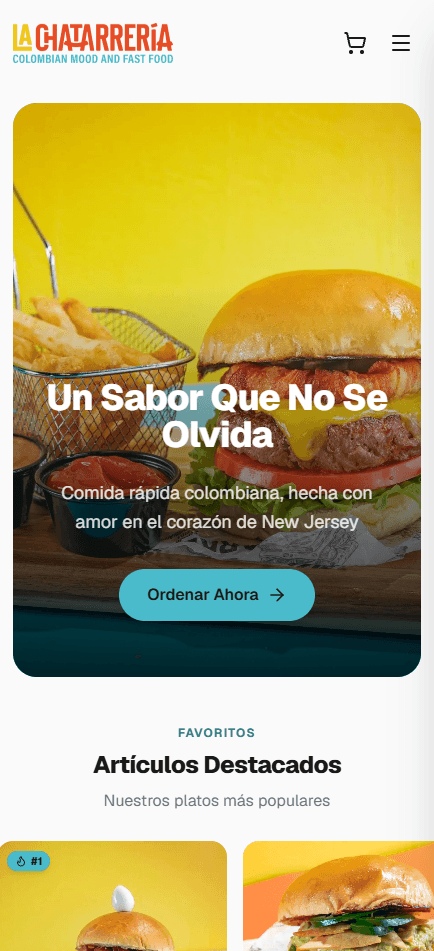 La Chatarreria mobile restaurant website powered by Talos